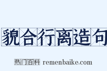 貌合行离造句是什么意思的图片